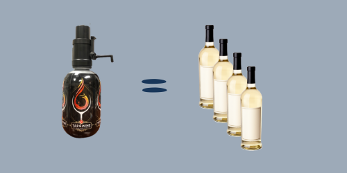 one keg four bottles